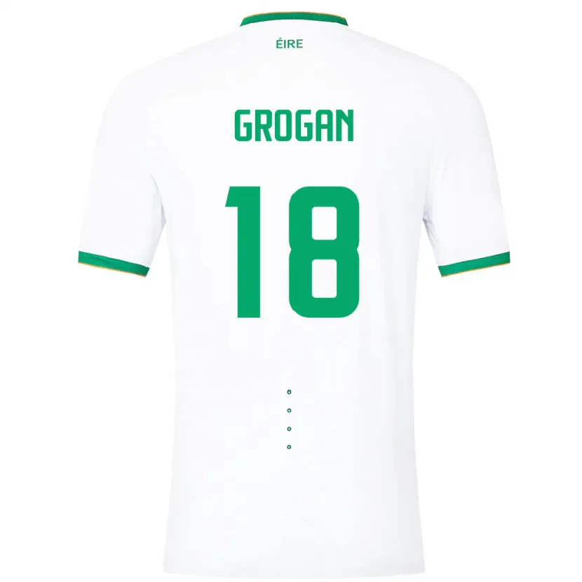 Danxen Herren Irische Christy Grogan #18 Weiß Auswärtstrikot Trikot 24-26 T-Shirt