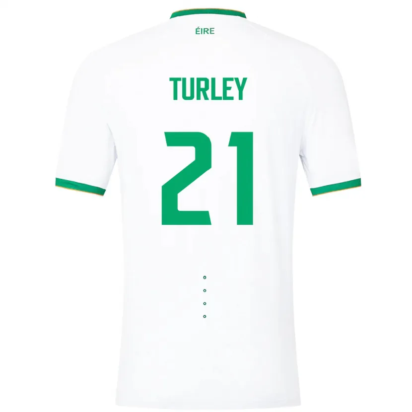 Danxen Herren Irische Freddie Turley #21 Weiß Auswärtstrikot Trikot 24-26 T-Shirt