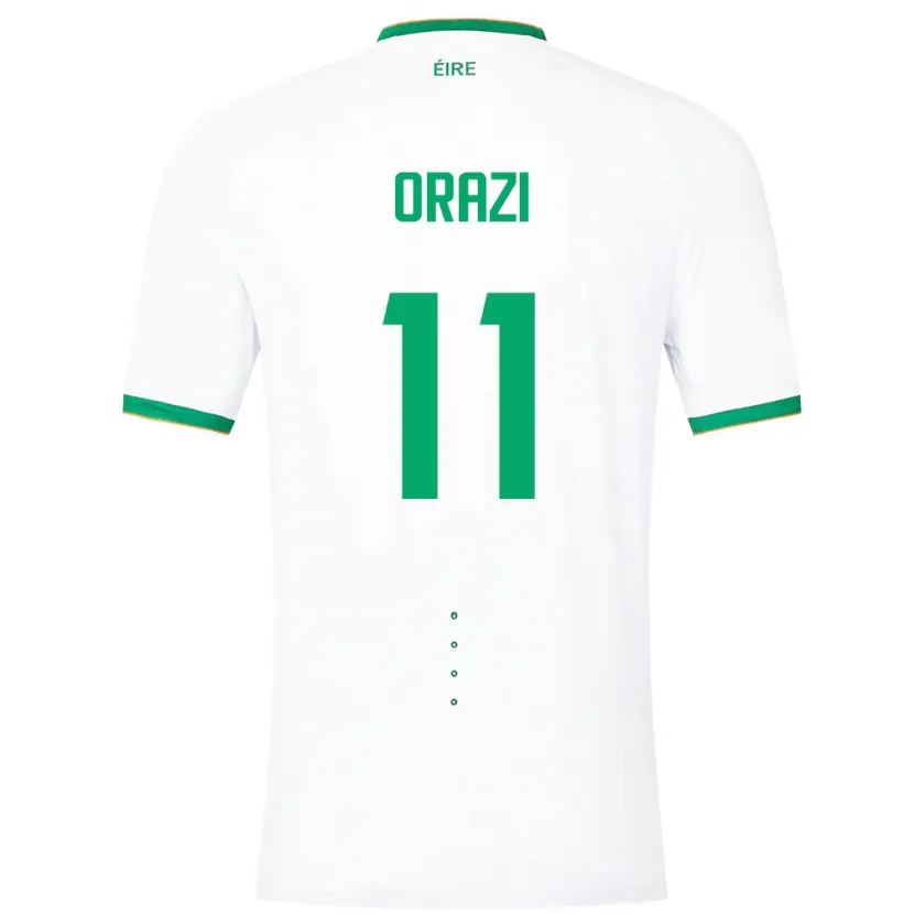 Danxen Herren Irische Ike Orazi #11 Weiß Auswärtstrikot Trikot 24-26 T-Shirt