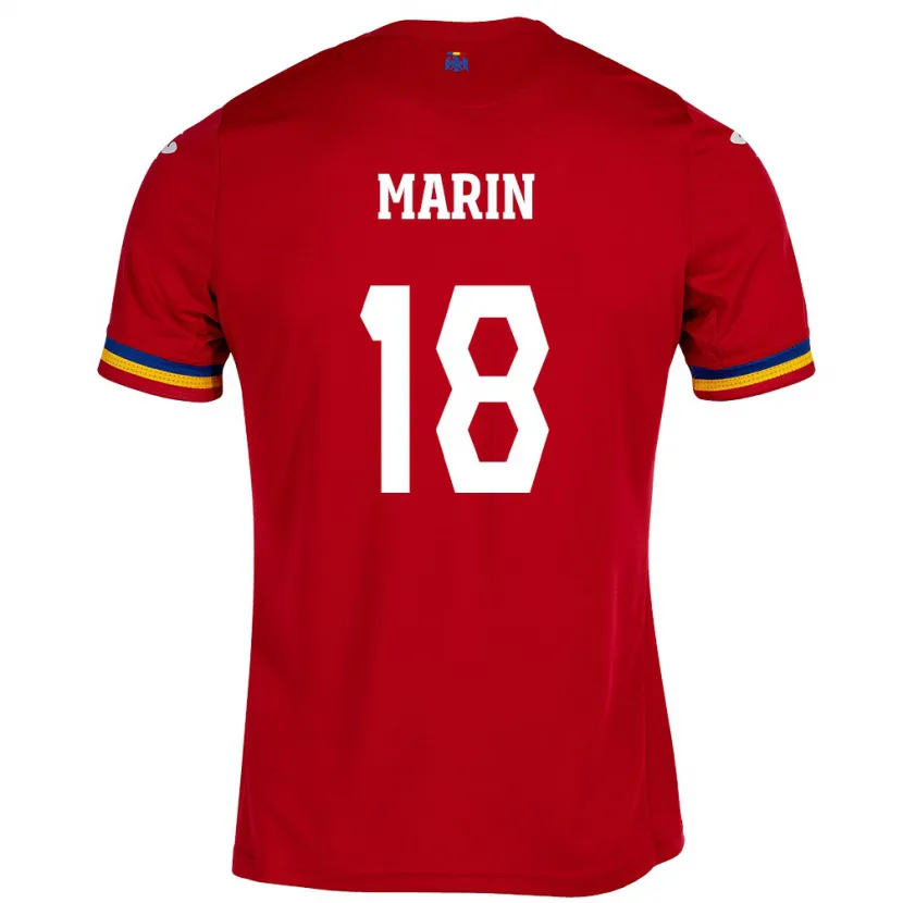 Danxen Herren Rumänische Răzvan Marin #18 Rot Auswärtstrikot Trikot 24-26 T-Shirt