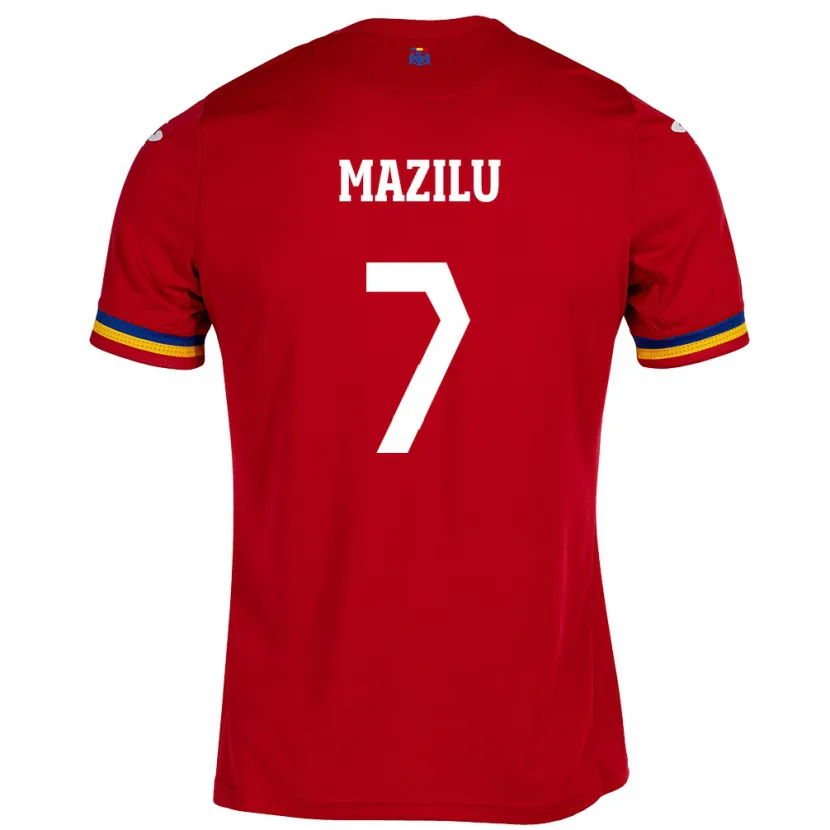 Danxen Herren Rumänische Adrian Mazilu #7 Rot Auswärtstrikot Trikot 24-26 T-Shirt