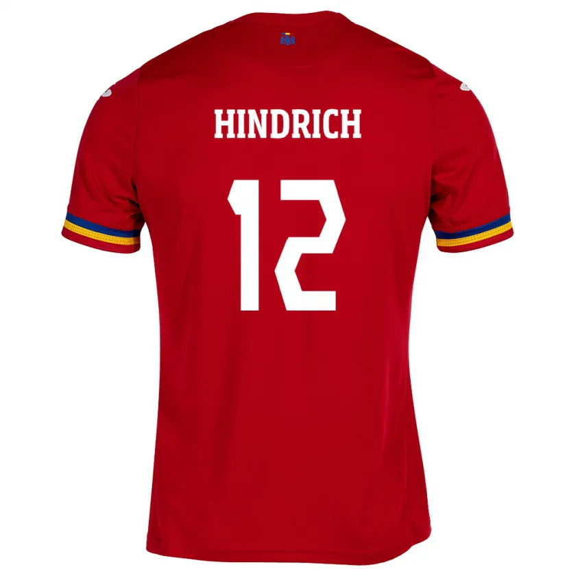 Danxen Herren Rumänische Otto Hindrich #12 Rot Auswärtstrikot Trikot 24-26 T-Shirt