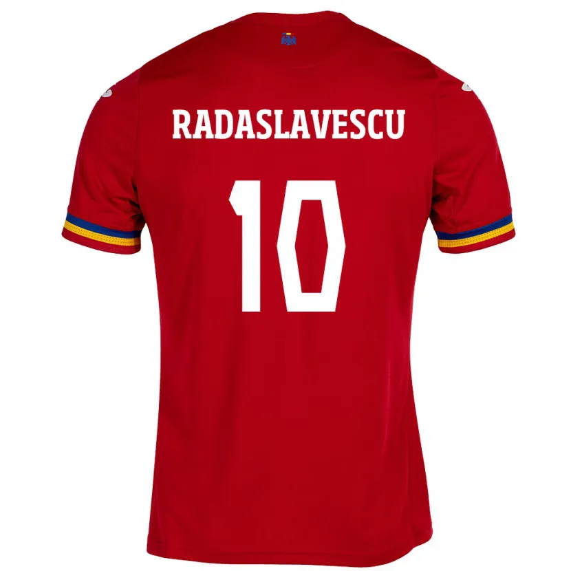 Danxen Herren Rumänische Eduard Radaslavescu #10 Rot Auswärtstrikot Trikot 24-26 T-Shirt
