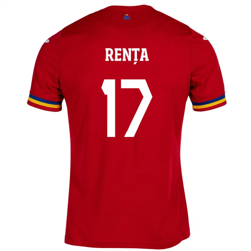 Danxen Herren Rumänische Denis Rența #17 Rot Auswärtstrikot Trikot 24-26 T-Shirt