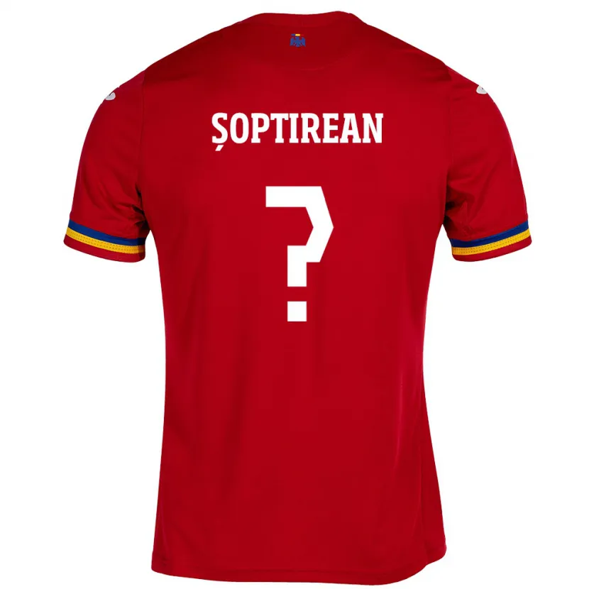 Danxen Herren Rumänische Dominik Șoptirean #0 Rot Auswärtstrikot Trikot 24-26 T-Shirt