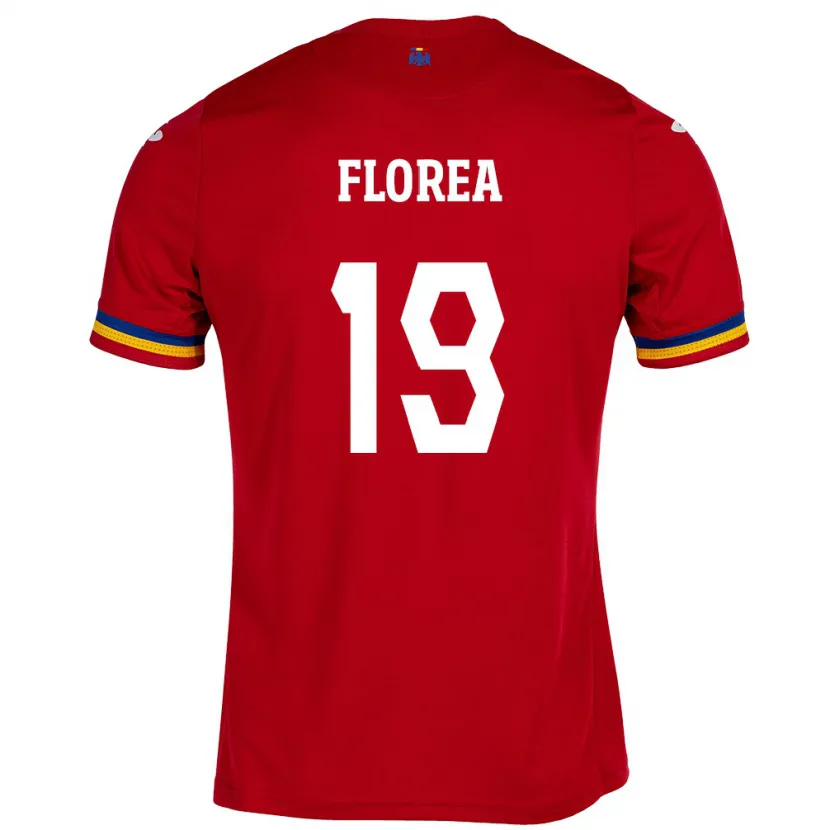 Danxen Herren Rumänische Răzvan Florea #19 Rot Auswärtstrikot Trikot 24-26 T-Shirt