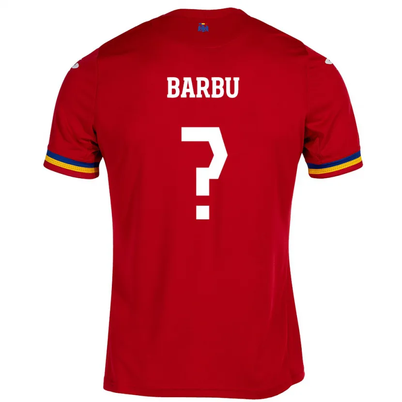 Danxen Herren Rumänische David Barbu #0 Rot Auswärtstrikot Trikot 24-26 T-Shirt