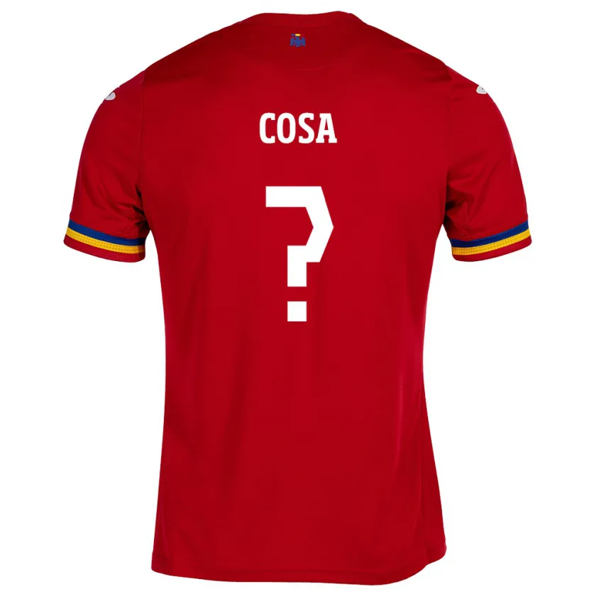 Danxen Herren Rumänische Tudor Cosa #0 Rot Auswärtstrikot Trikot 24-26 T-Shirt