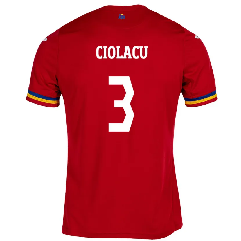 Danxen Herren Rumänische Mihaela Ciolacu #3 Rot Auswärtstrikot Trikot 24-26 T-Shirt