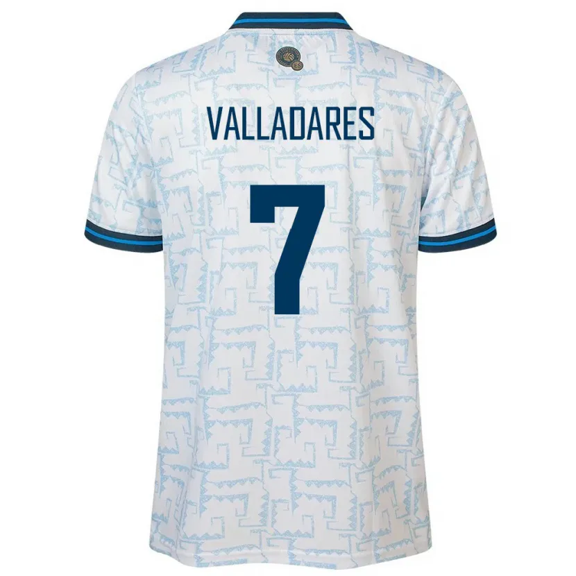 Danxen Herren El Salvador Jefferson Valladares #7 Weiß Auswärtstrikot Trikot 24-26 T-Shirt