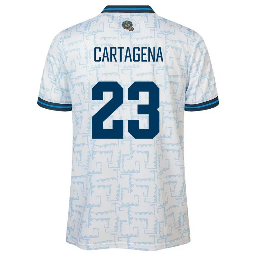 Danxen Herren El Salvador Melvin Cartagena #23 Weiß Auswärtstrikot Trikot 24-26 T-Shirt