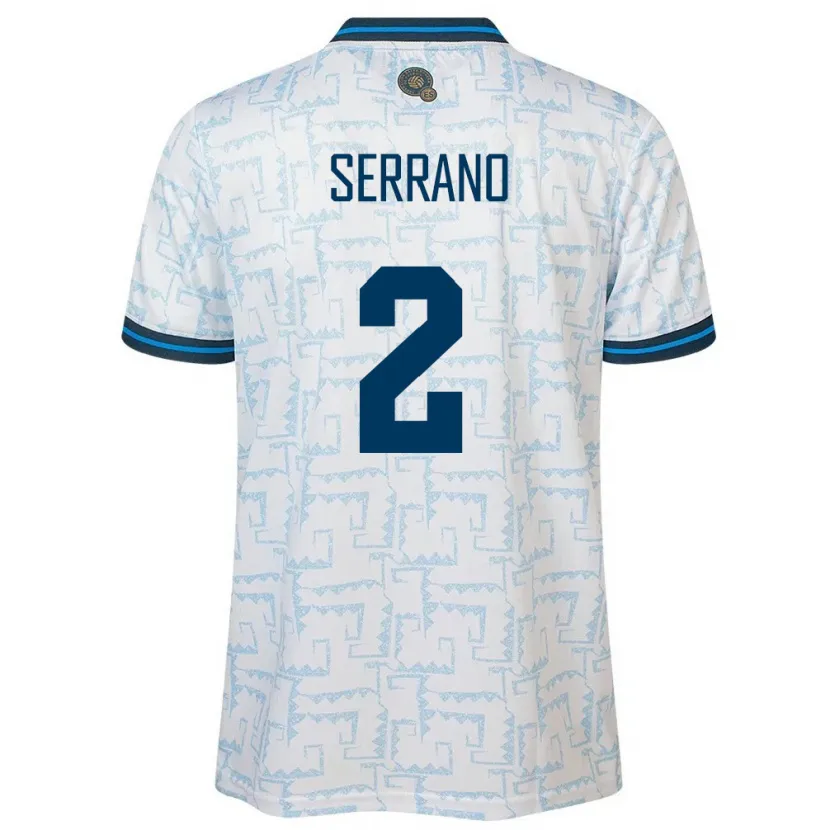 Danxen Herren El Salvador Alejandro Serrano #2 Weiß Auswärtstrikot Trikot 24-26 T-Shirt
