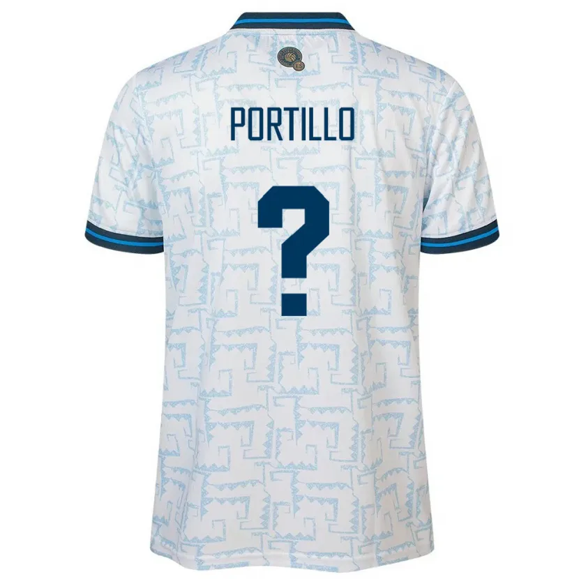 Danxen Herren El Salvador Cristian Portillo #0 Weiß Auswärtstrikot Trikot 24-26 T-Shirt
