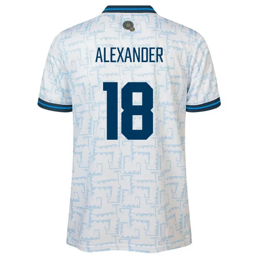 Danxen Herren El Salvador Alexander Aguilar #18 Weiß Auswärtstrikot Trikot 24-26 T-Shirt