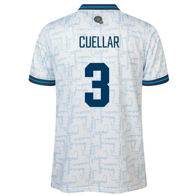 Danxen Herren El Salvador Sarina Cuellar #3 Weiß Auswärtstrikot Trikot 24-26 T-Shirt