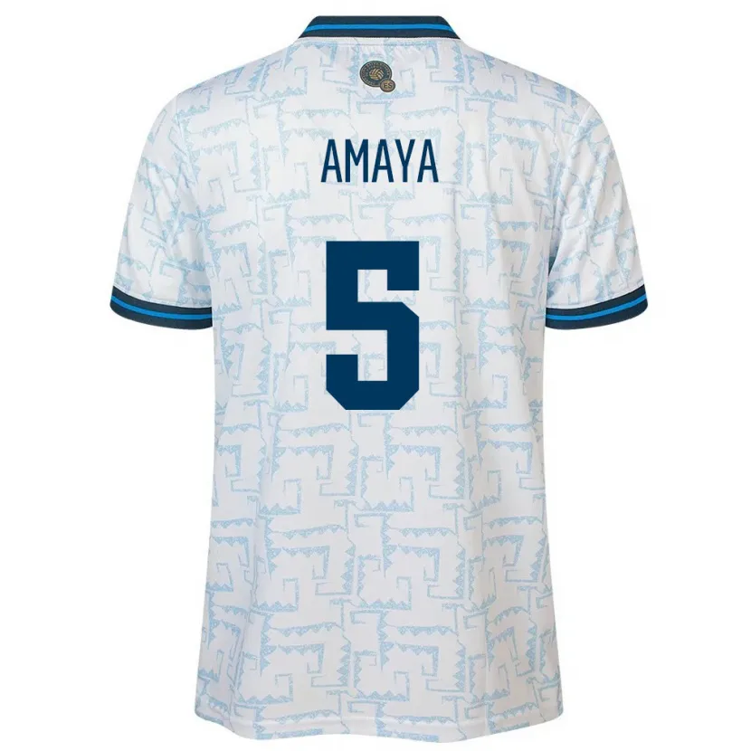 Danxen Herren El Salvador Nicolle Amaya #5 Weiß Auswärtstrikot Trikot 24-26 T-Shirt