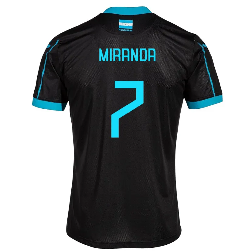 Danxen Herren Honduras Jeffry Miranda #7 Schwarz Auswärtstrikot Trikot 24-26 T-Shirt