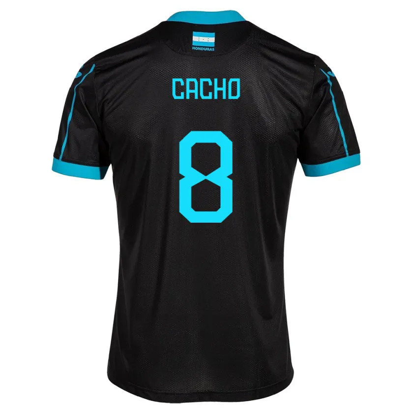 Danxen Herren Honduras Daylor Cacho #8 Schwarz Auswärtstrikot Trikot 24-26 T-Shirt