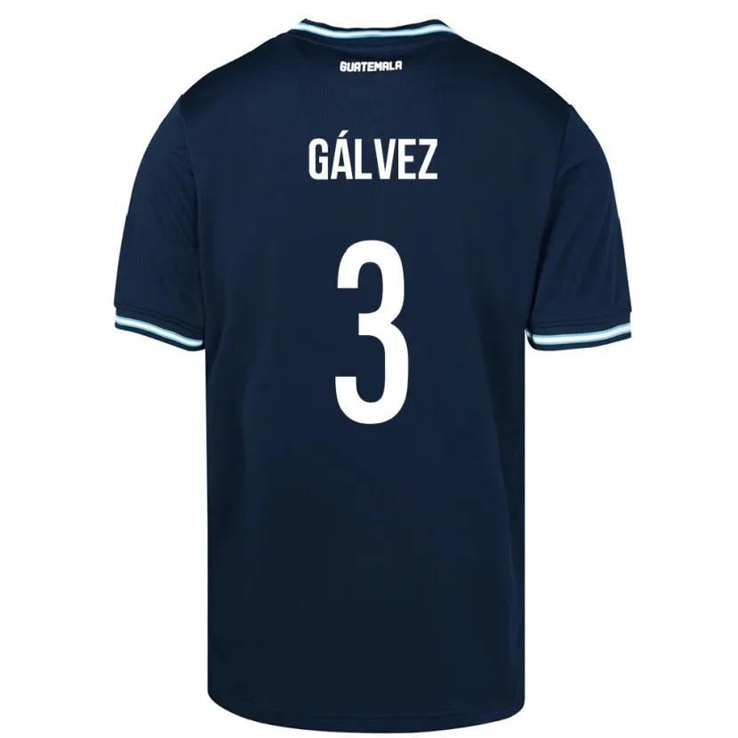 Danxen Herren Guatemala Fredy Gálvez #3 Blau Auswärtstrikot Trikot 24-26 T-Shirt