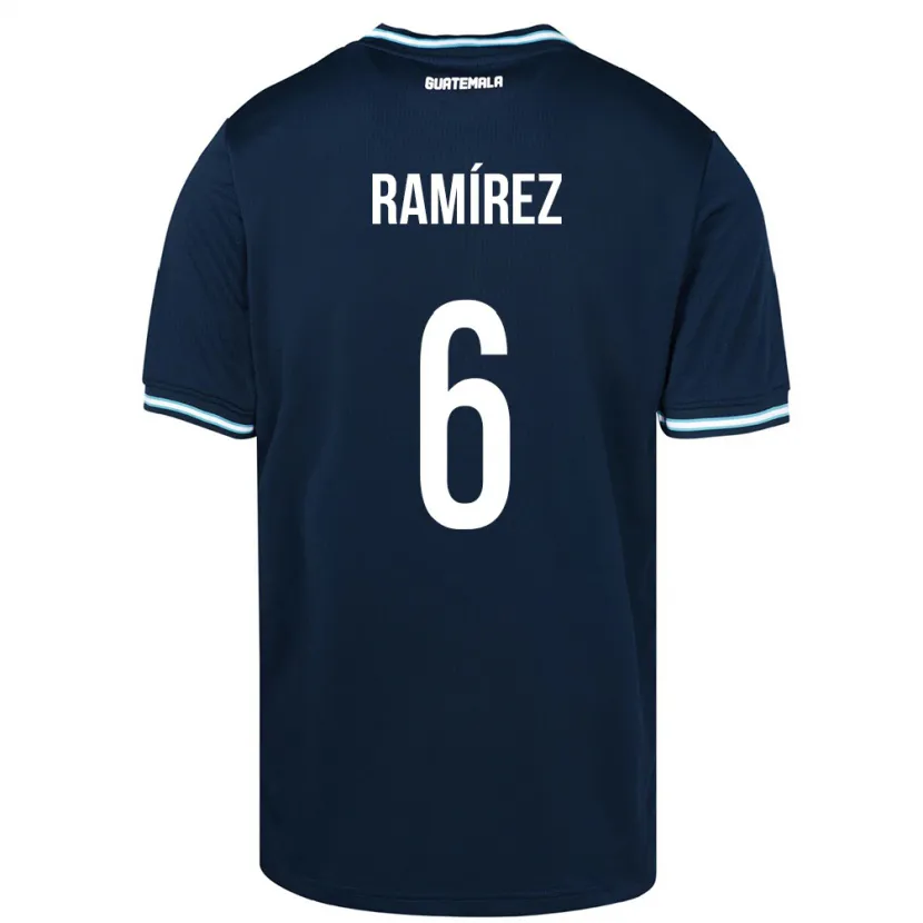 Danxen Herren Guatemala Kevin Ramírez #6 Blau Auswärtstrikot Trikot 24-26 T-Shirt