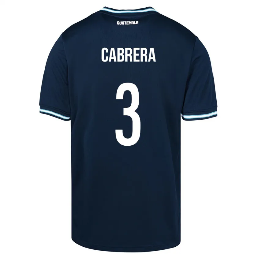 Danxen Herren Guatemala Gabriel Cabrera #3 Blau Auswärtstrikot Trikot 24-26 T-Shirt