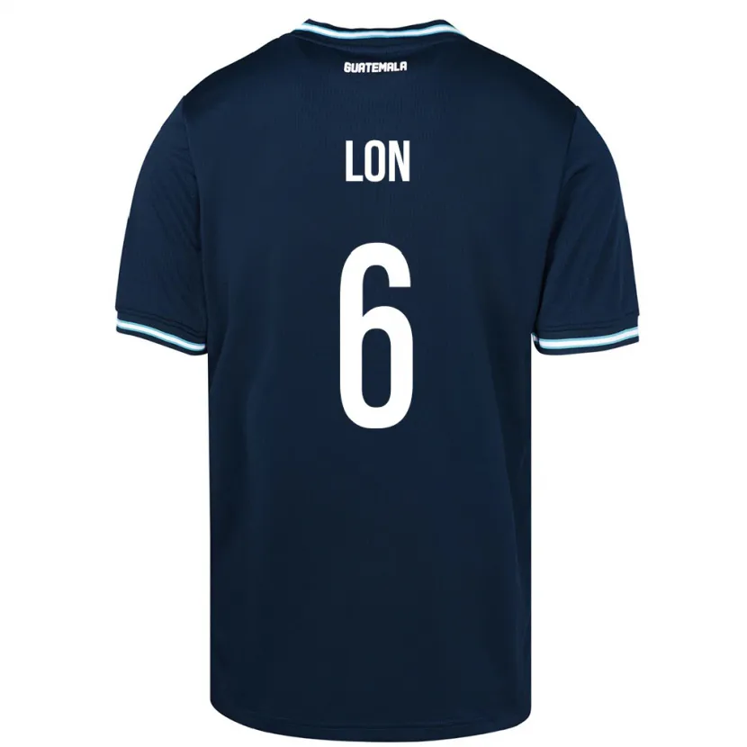 Danxen Herren Guatemala Ariel Lon #6 Blau Auswärtstrikot Trikot 24-26 T-Shirt