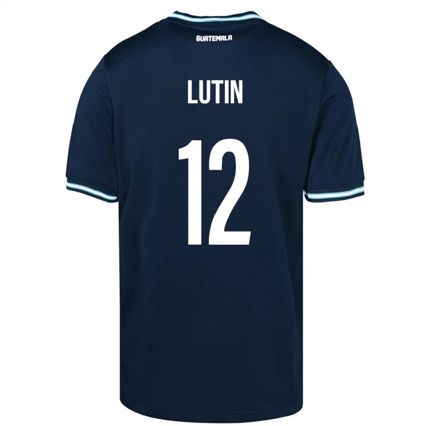 Danxen Herren Guatemala John Lutin #12 Blau Auswärtstrikot Trikot 24-26 T-Shirt