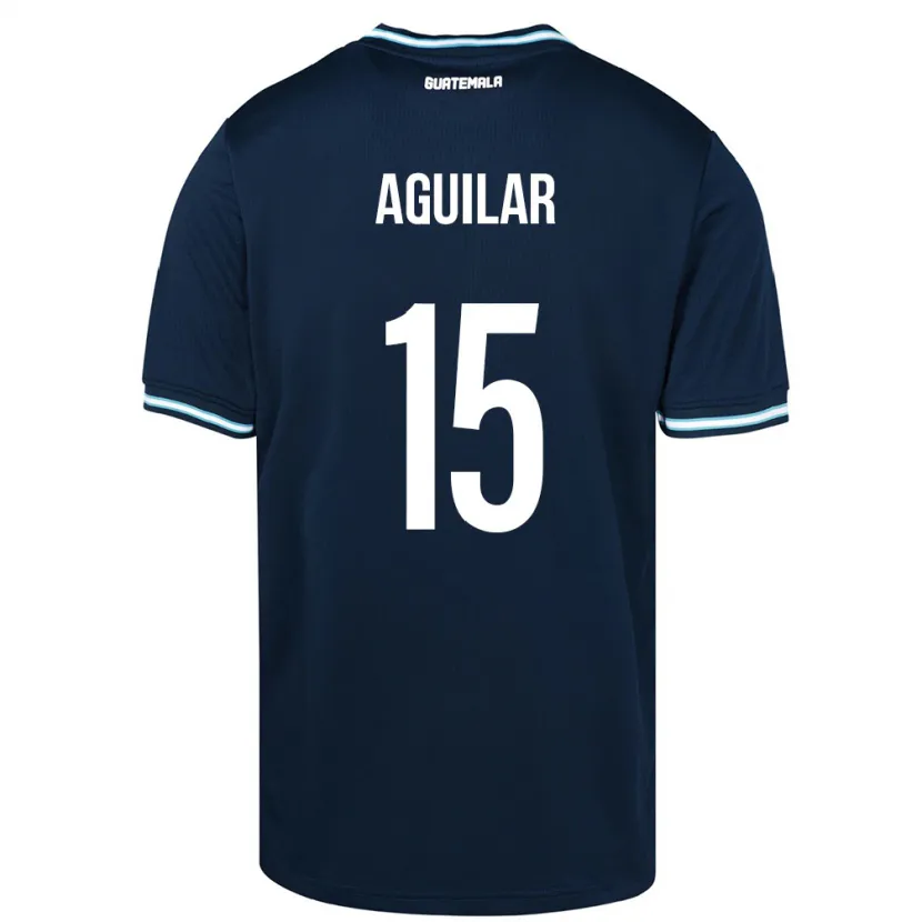 Danxen Herren Guatemala Carlos Aguilar #15 Blau Auswärtstrikot Trikot 24-26 T-Shirt