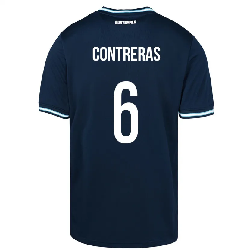 Danxen Herren Guatemala María Contreras #6 Blau Auswärtstrikot Trikot 24-26 T-Shirt