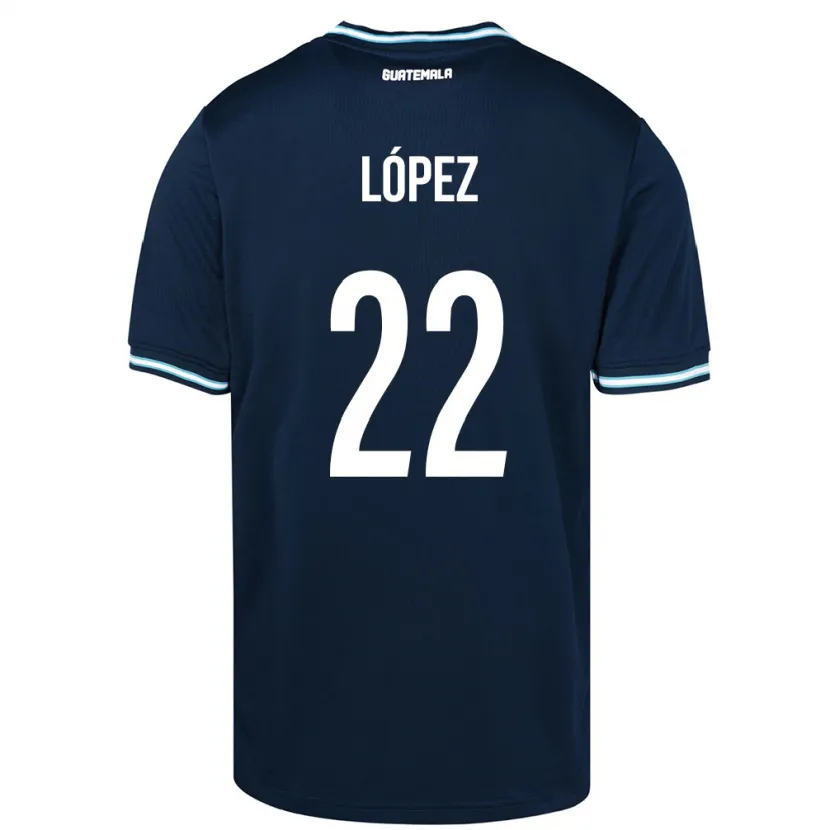 Danxen Herren Guatemala Whitney López #22 Blau Auswärtstrikot Trikot 24-26 T-Shirt