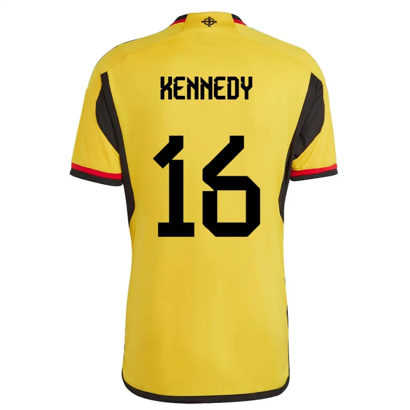 Danxen Herren Nordirland Matty Kennedy #16 Weiß Auswärtstrikot Trikot 24-26 T-Shirt