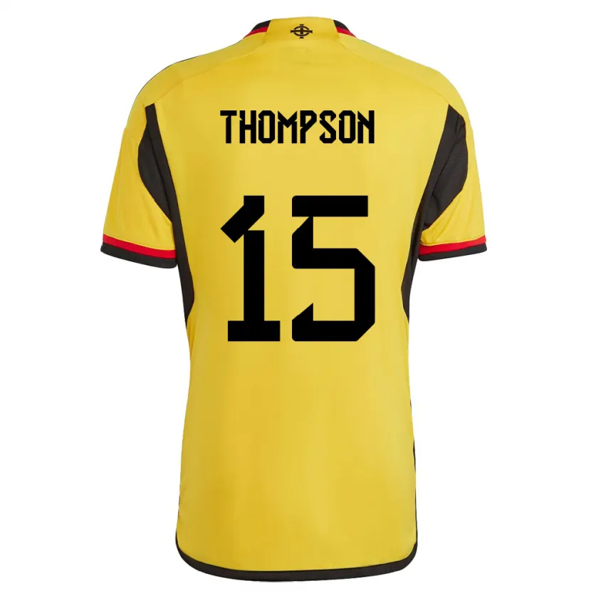 Danxen Herren Nordirland Jordan Thompson #15 Weiß Auswärtstrikot Trikot 24-26 T-Shirt
