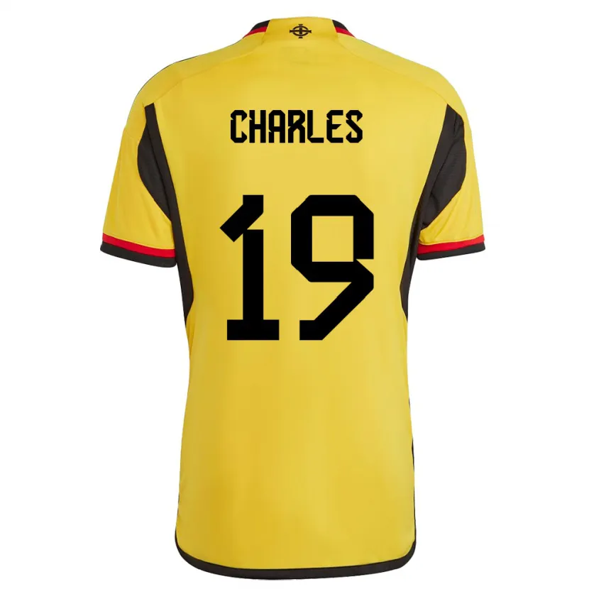 Danxen Herren Nordirland Shea Charles #19 Weiß Auswärtstrikot Trikot 24-26 T-Shirt