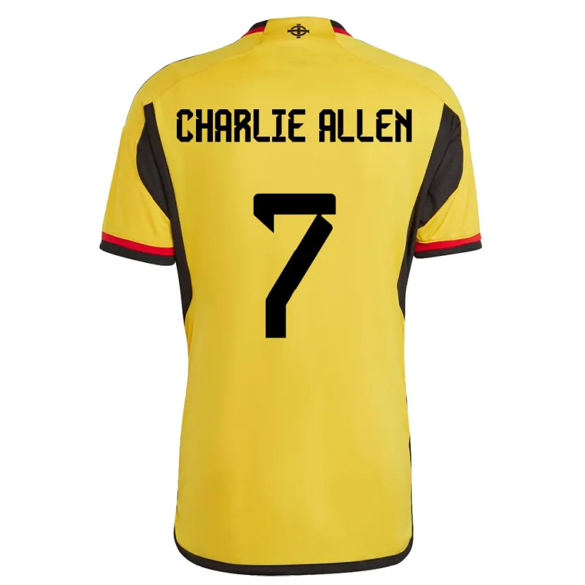 Danxen Herren Nordirland Charlie Allen #7 Weiß Auswärtstrikot Trikot 24-26 T-Shirt