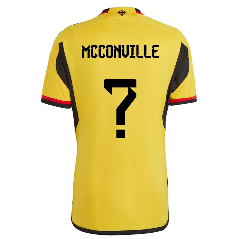 Danxen Herren Nordirland Ruairi Mcconville #0 Weiß Auswärtstrikot Trikot 24-26 T-Shirt
