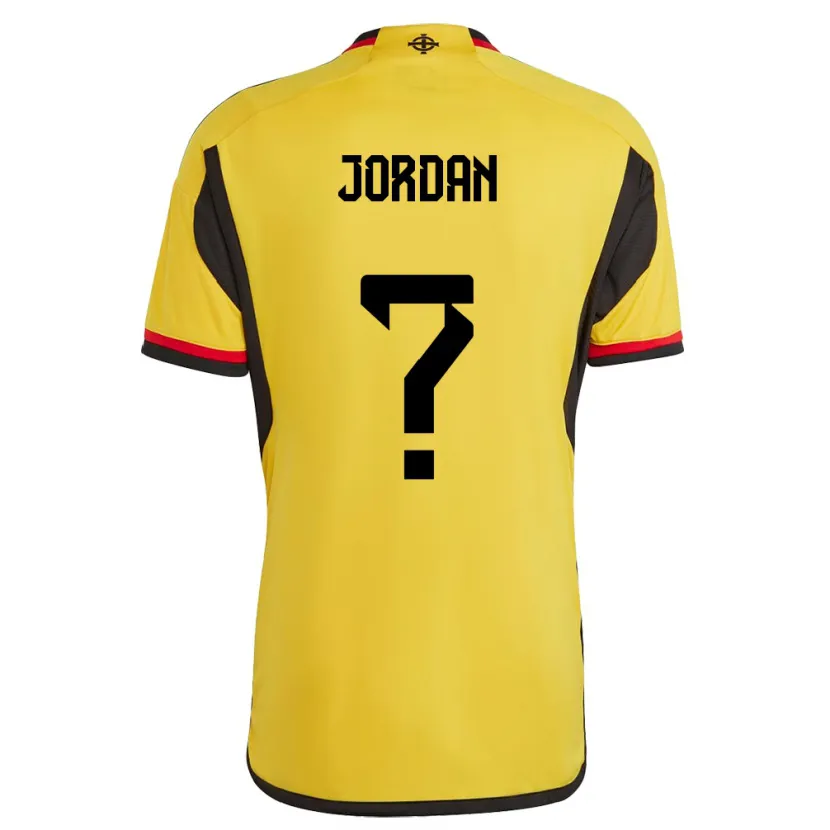 Danxen Herren Nordirland Reece Jordan #0 Weiß Auswärtstrikot Trikot 24-26 T-Shirt