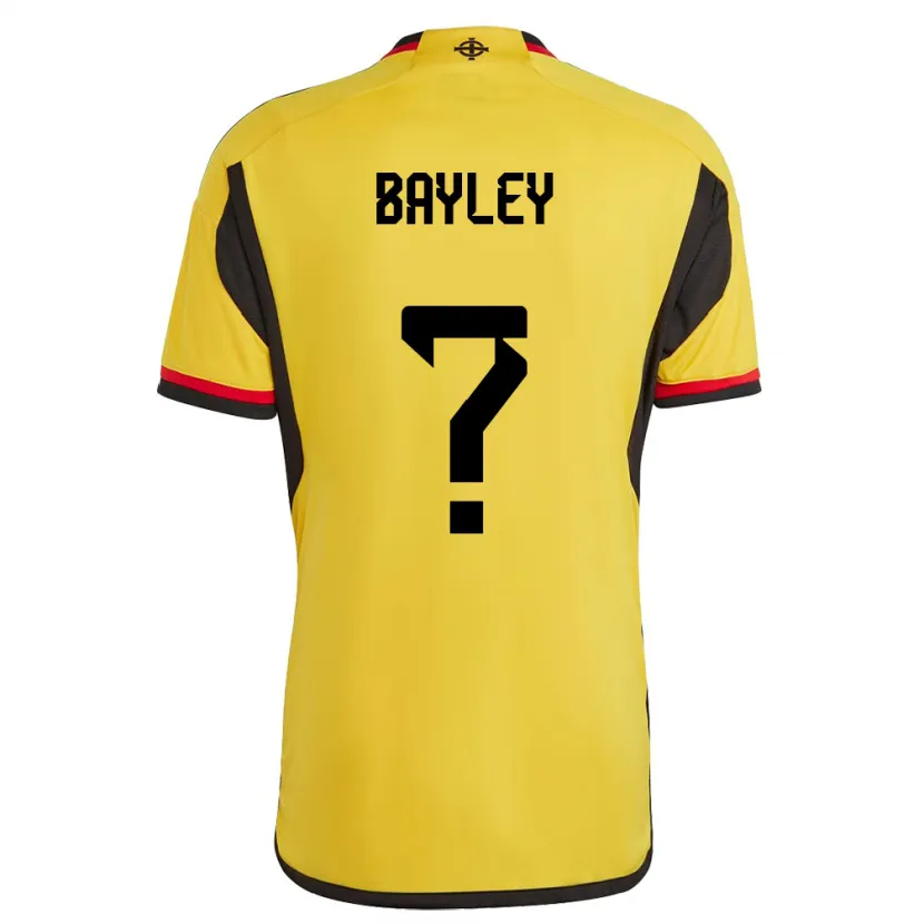Danxen Herren Nordirland Bayley Mccann #0 Weiß Auswärtstrikot Trikot 24-26 T-Shirt