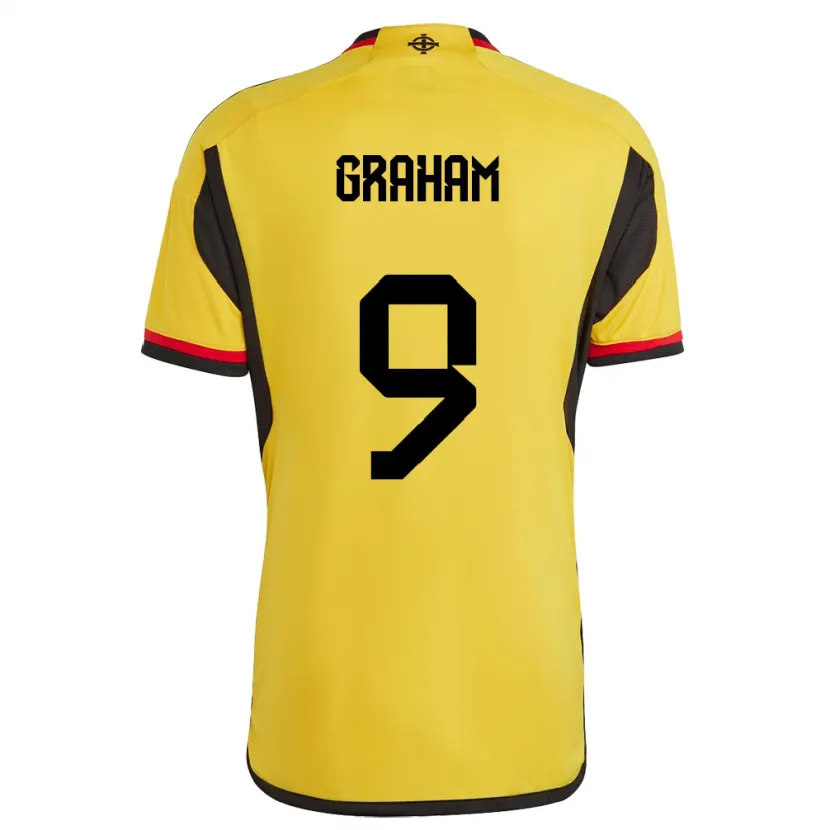 Danxen Herren Nordirland Braiden Graham #9 Weiß Auswärtstrikot Trikot 24-26 T-Shirt