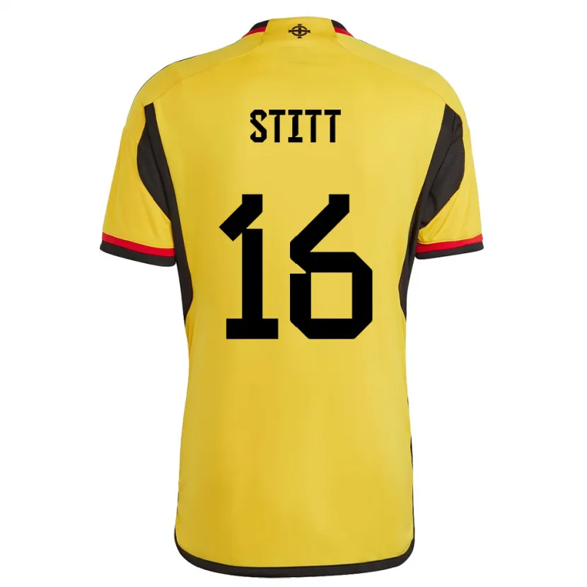 Danxen Herren Nordirland Dylan Stitt #16 Weiß Auswärtstrikot Trikot 24-26 T-Shirt