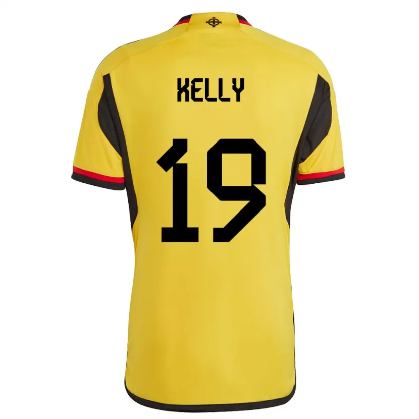 Danxen Herren Nordirland Oscar Kelly #19 Weiß Auswärtstrikot Trikot 24-26 T-Shirt