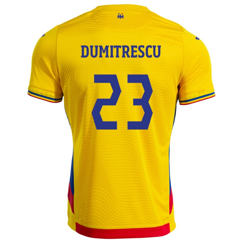 Danxen Damen Rumänische Andres Dumitrescu #23 Gelb Heimtrikot Trikot 24-26 T-Shirt