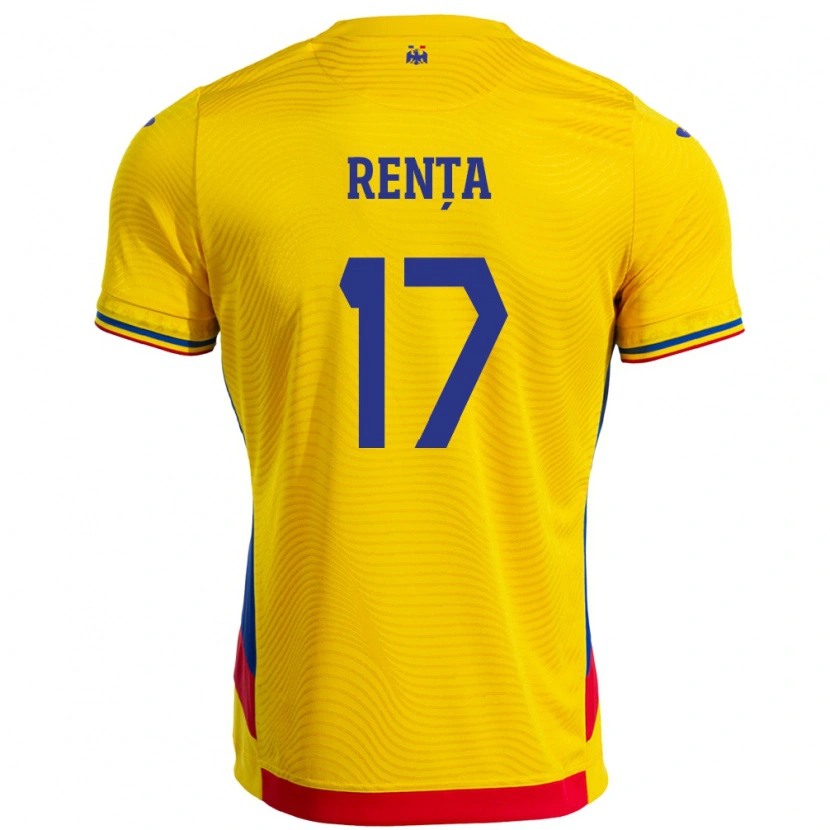 Danxen Damen Rumänische Denis Rența #17 Gelb Heimtrikot Trikot 24-26 T-Shirt