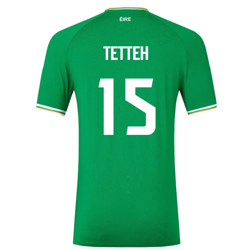 Danxen Damen Irische Gideon Tetteh #15 Grün Heimtrikot Trikot 24-26 T-Shirt
