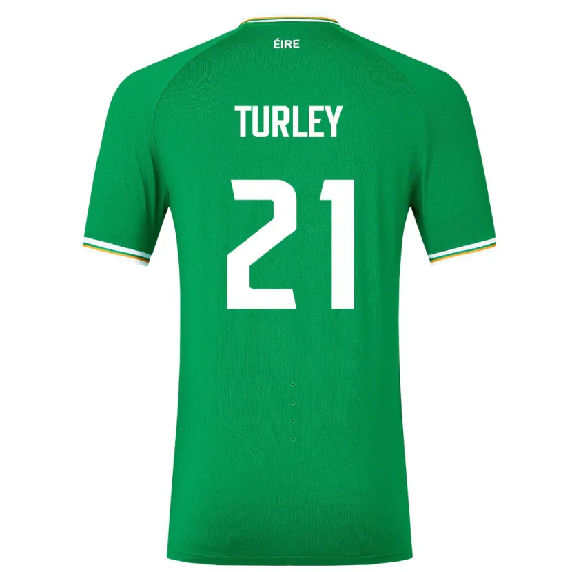 Danxen Damen Irische Freddie Turley #21 Grün Heimtrikot Trikot 24-26 T-Shirt