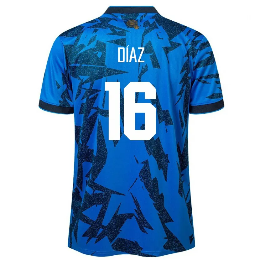 Danxen Damen El Salvador Wilber Díaz #16 Blau Heimtrikot Trikot 24-26 T-Shirt