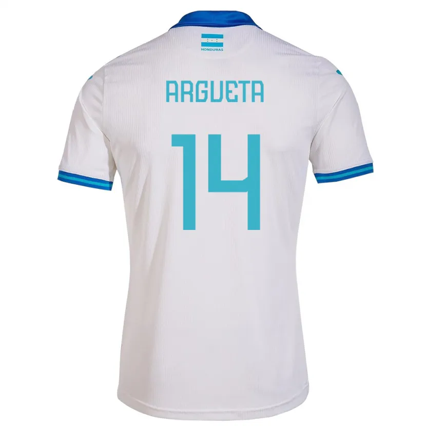 Danxen Damen Honduras Carlos Argueta #14 Weiß Heimtrikot Trikot 24-26 T-Shirt