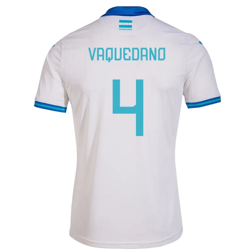 Danxen Damen Honduras Brayan Vaquedano #4 Weiß Heimtrikot Trikot 24-26 T-Shirt