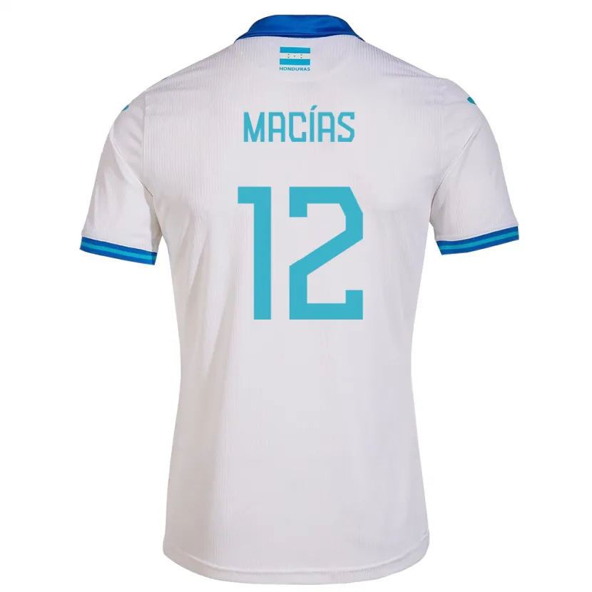 Danxen Damen Honduras Owen Macías #12 Weiß Heimtrikot Trikot 24-26 T-Shirt