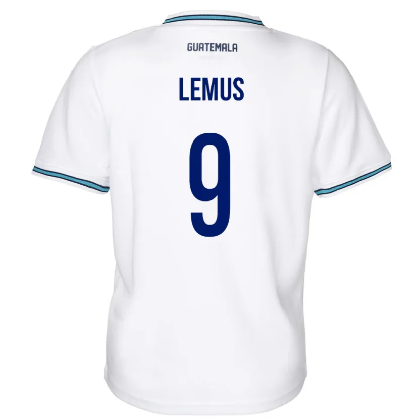 Danxen Damen Guatemala Erick Lemus #9 Weiß Heimtrikot Trikot 24-26 T-Shirt
