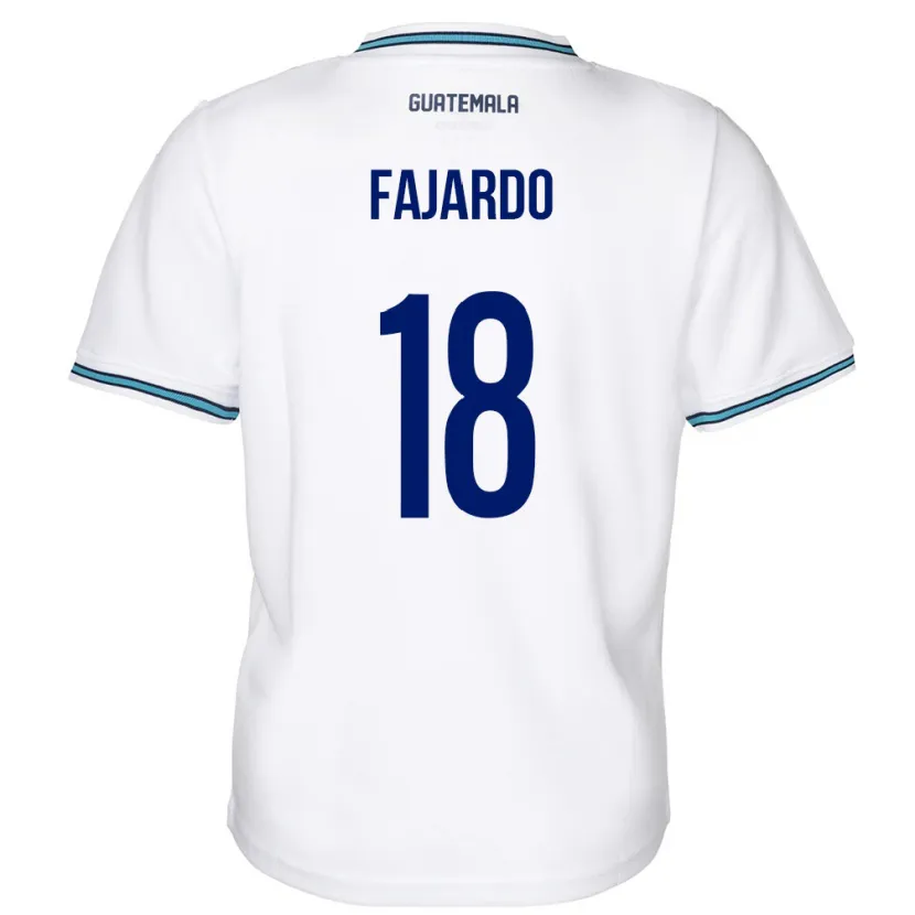 Danxen Damen Guatemala William Fajardo #18 Weiß Heimtrikot Trikot 24-26 T-Shirt